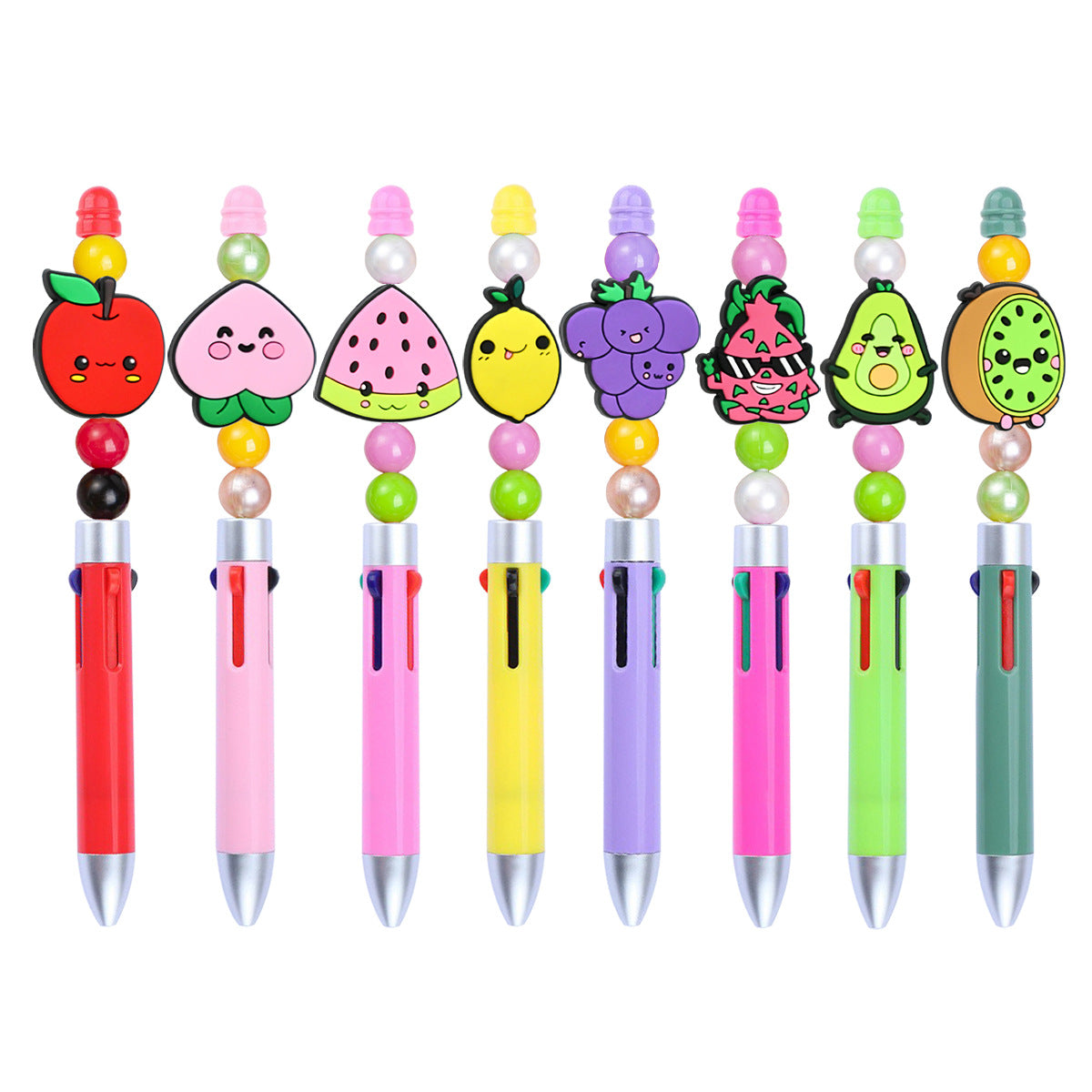 Wholesale Random 100pcs/pack  Cute Cartoon Fruit Series Handmade Beaded Accessories